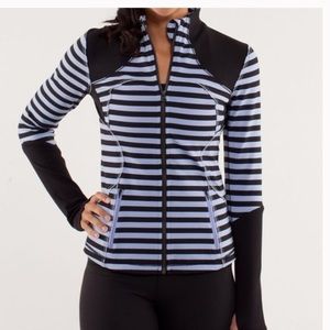LULULEMON Forme Jacket Sea Stripe Polar Haze Black